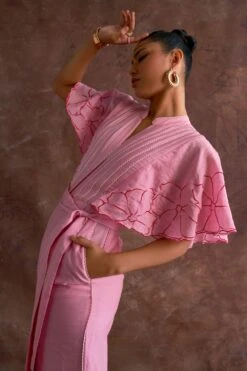 Sakshi Khetterpal Cherry Blossom Chanderi Jumpsuit -Echo Clothing Store 6124sk51 7