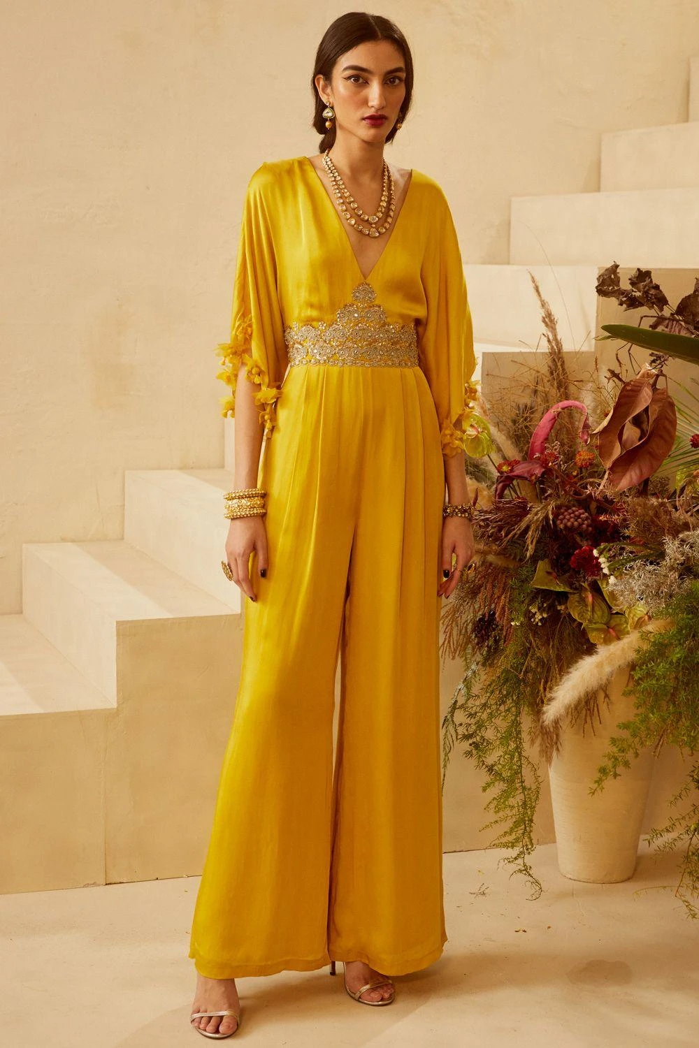 Bhumika Sharma Yellow Embellished Jumpsuit 2 Bhumika Sharma Yellow Embellished Jumpsuit - Image 2