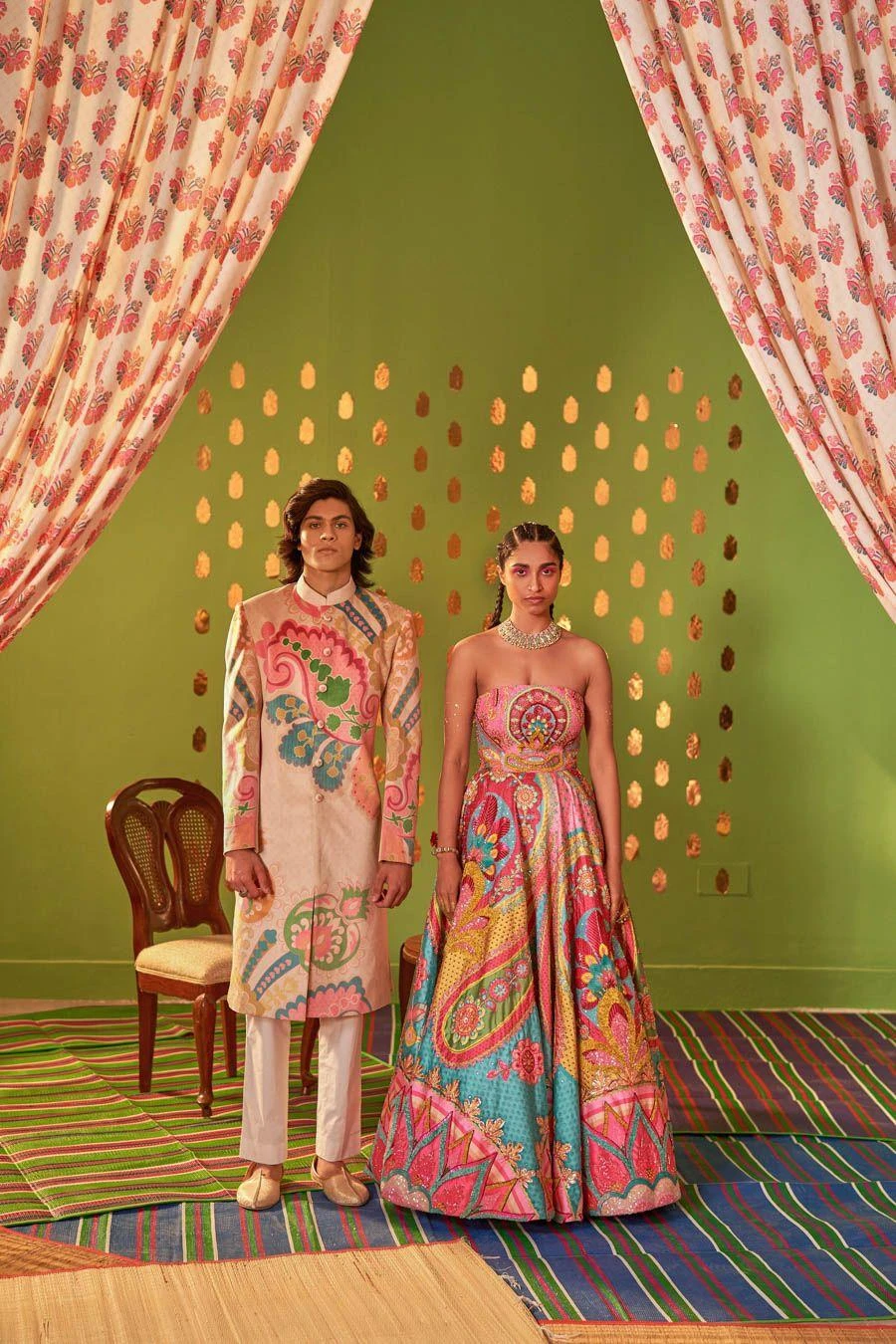 Siddhartha Bansal Pink 3-D Embellished Gown 1 Siddhartha Bansal Pink 3-D Embellished Gown