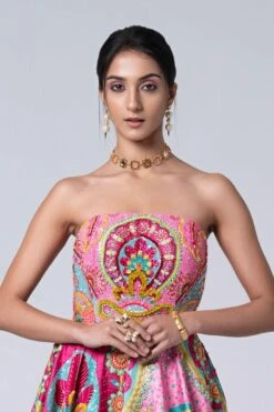 Siddhartha Bansal Pink 3-D Embellished Gown 7 Siddhartha Bansal Pink 3-D Embellished Gown -Echo Clothing Store 62sb15 4