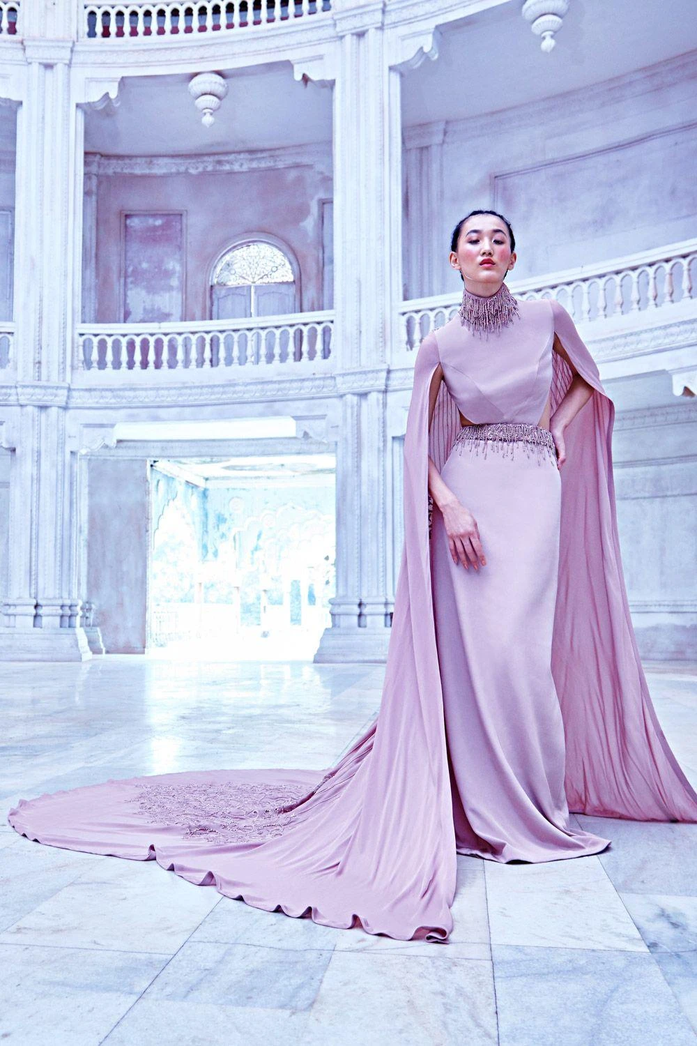 Mala And Kinnary Stately Hand Embellished Gown 1 Mala And Kinnary Stately Hand Embellished Gown