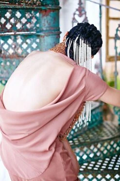 Mala And Kinnary Mocha Column Gown 5 Mala And Kinnary Mocha Column Gown -Echo Clothing Store 6323mka59 3