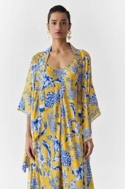 Studio RIGU Yellow Pineapple Printed Jumpsuit & Cape Set 6 Studio RIGU Yellow Pineapple Printed Jumpsuit & Cape Set -Echo Clothing Store 6923sr2 3