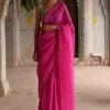 Deep Thee Fuchsia Zardosi Embellished Sari Set