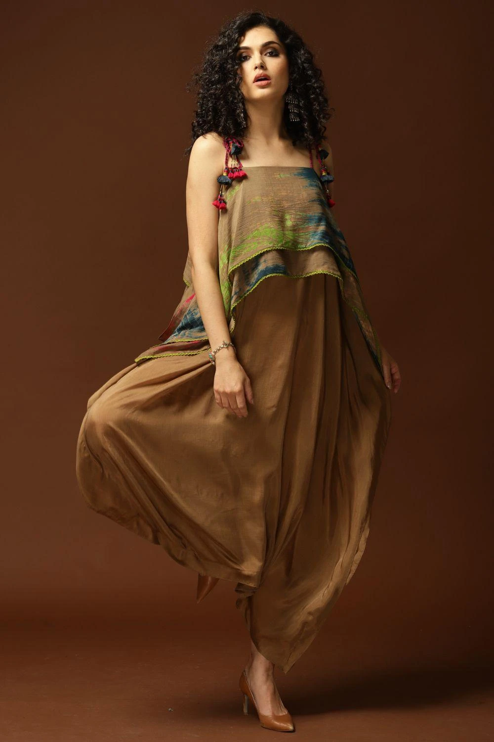 CAPISVIRLEO Tie & Dye Jumpsuit With Dori Tie Up 2 CAPISVIRLEO Tie & Dye Jumpsuit With Dori Tie Up - Image 2