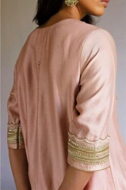 Shorshe Ash Pink Hand Embellished Kurta Set -Echo Clothing Store 7323sho1 6