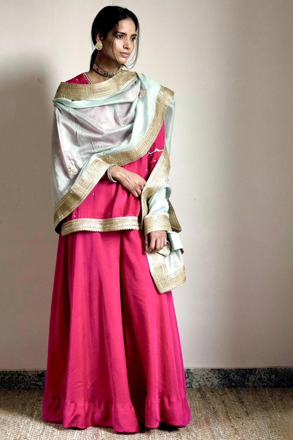 Shorshe Pale Blue Handwoven Dupatta 1 Shorshe Pale Blue Handwoven Dupatta