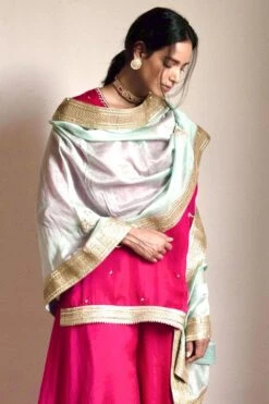 Shorshe Pale Blue Handwoven Dupatta 5 Shorshe Pale Blue Handwoven Dupatta -Echo Clothing Store 7323sho28 3