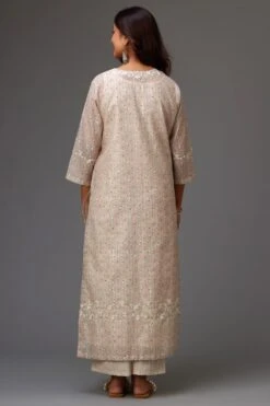 KORA Pink & Grey Thread Embellished Kurta Set 11 KORA Pink & Grey Thread Embellished Kurta Set -Echo Clothing Store 7623ka32 6