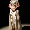Agunj Ivory Floral Embellished Concept Sari Set