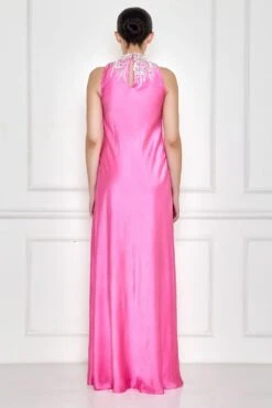 Dilnaz Dopamine Pink Embellished Gown -Echo Clothing Store 7723diz85 3