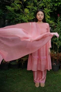 Baju Pink May Handcrafted Dupatta -Echo Clothing Store 82bj42 4