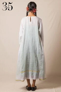 Injiri White Chanderi Dress -Echo Clothing Store 84inj7 5