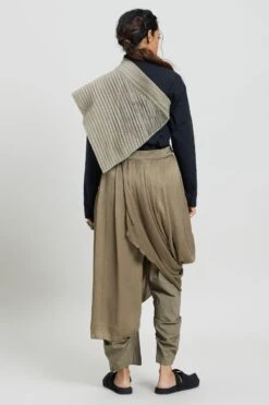 Antar-Agni Mud Green Cross Shawl 13 Antar-Agni Mud Green Cross Shawl -Echo Clothing Store 8523aam59 7