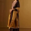 Shorshe Gold Hand Block Printed Dupatta