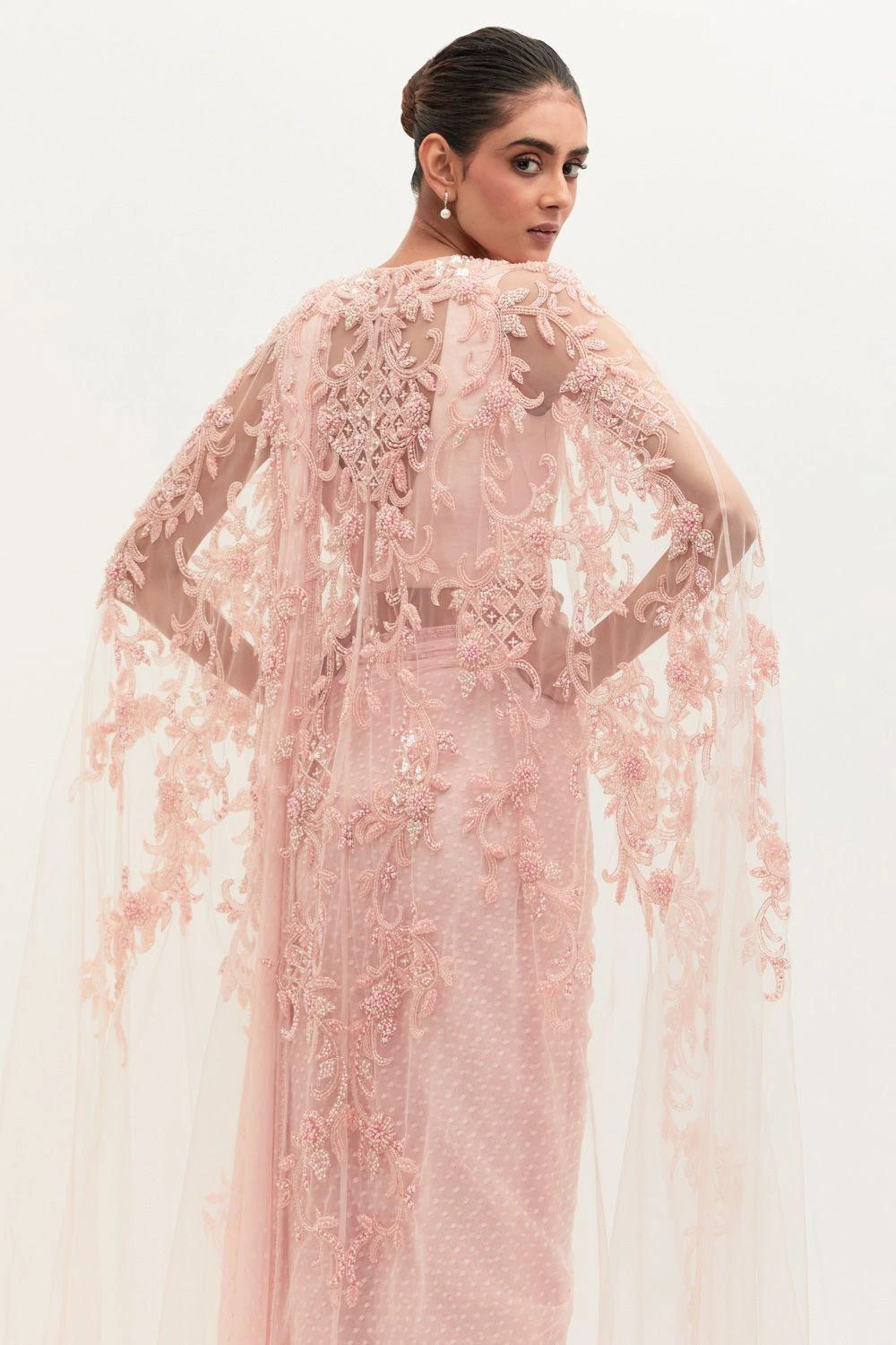 Mala And Kinnary Atlantis Cape Sari Set 5 Mala And Kinnary Atlantis Cape Sari Set - Image 5