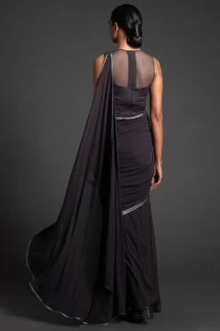 Amit Aggarwal Draped Sari With A Moulded Metallic Bodice -Echo Clothing Store aa 05 sr pwt 20 3