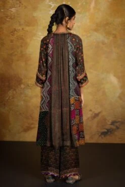 Sunira Designs Mirch Masala Raglan Sleeve Brown Kurta -Echo Clothing Store aw2109 4