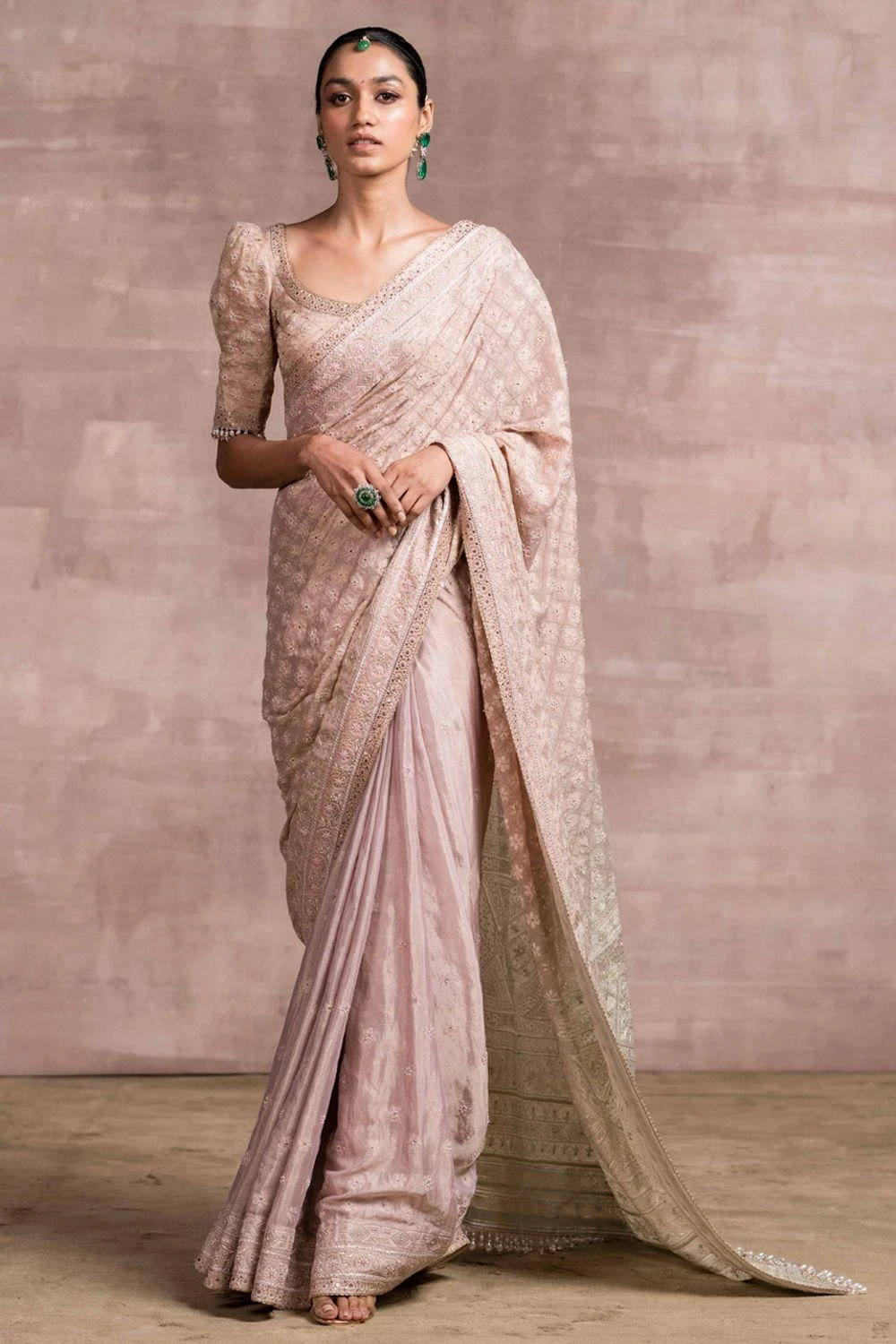 Tarun Tahiliani Ombre Chikankari Sari Set 1 Tarun Tahiliani Ombre Chikankari Sari Set