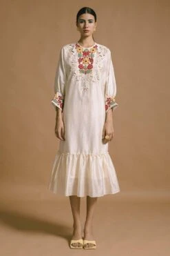 Chandrima Embroidered Kimono Dress