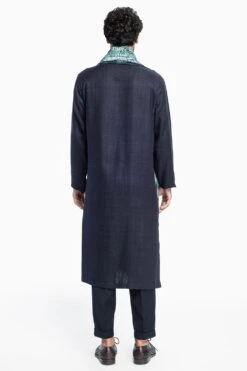Divyam Mehta Men Blue Side Placket Kurta -Echo Clothing Store cx 404k 4