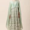 Tarun Tahiliani Mint Green Aari Work Anarkali