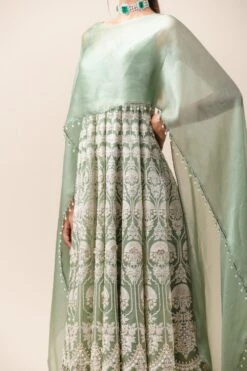 Tarun Tahiliani Mint Green Aari Work Anarkali -Echo Clothing Store fa ssu rsh dl 2 3