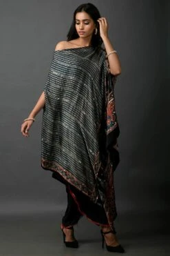 Prahnaaya Block Printed Ajrakh Kaftan Set