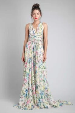 Gauri & Nainika Belted Goddess Gown With Drapes