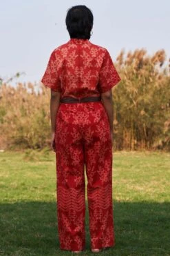 Ikai Rust Shibori Dyed Jumpsuit -Echo Clothing Store ik18 4