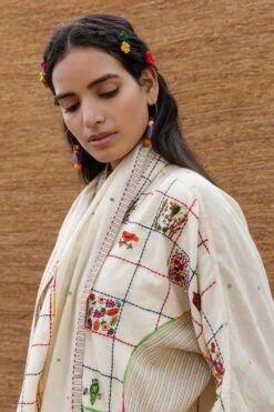 Sunira Designs Kora Patchwork Stole -Echo Clothing Store j2229c 4