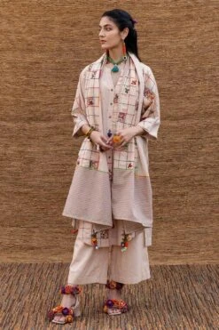 Sunira Designs Pink Patchwork Stole -Echo Clothing Store j2229d 6