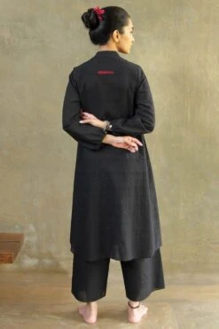 Kishmish Black Shift Tunic -Echo Clothing Store kmsf054 slb blk 4