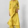 431-88 By Shweta Kapur Yellow Maxi Knot Kurta Set