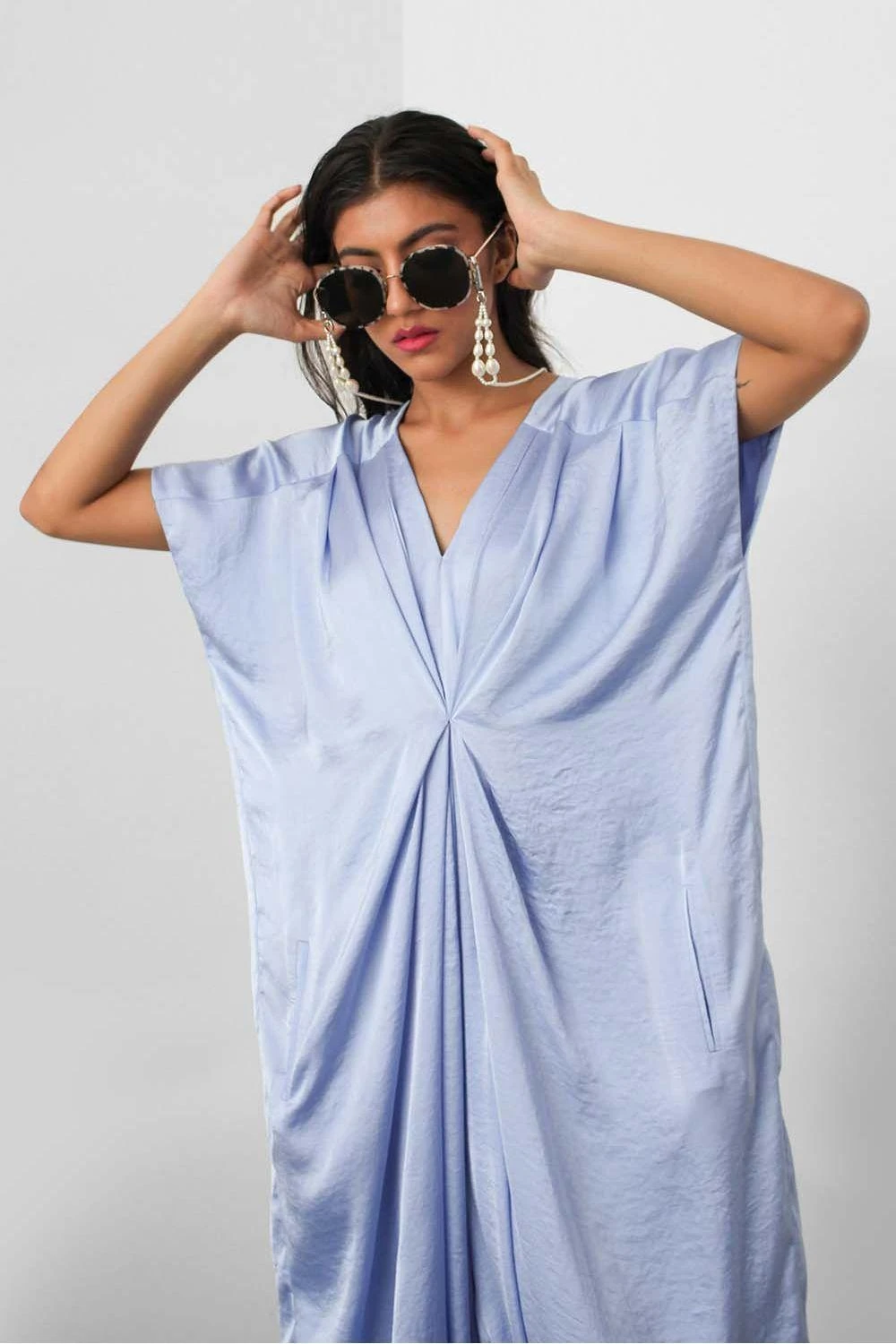 431-88 By Shweta Kapur Ice Blue Lounge Jumpsuit 3 431-88 By Shweta Kapur Ice Blue Lounge Jumpsuit - Image 3