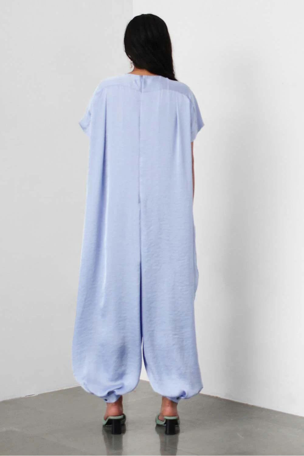 431-88 By Shweta Kapur Ice Blue Lounge Jumpsuit 4 431-88 By Shweta Kapur Ice Blue Lounge Jumpsuit - Image 4