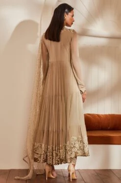 Nikita Mhaisalkar Off-white Baroque Work Anarkali Set -Echo Clothing Store nf f22 018 5