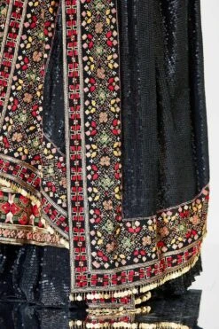 Nakul Sen Black Anarkali Set With Tribal Embroidery 10 Nakul Sen Black Anarkali Set With Tribal Embroidery -Echo Clothing Store ns 1035 5
