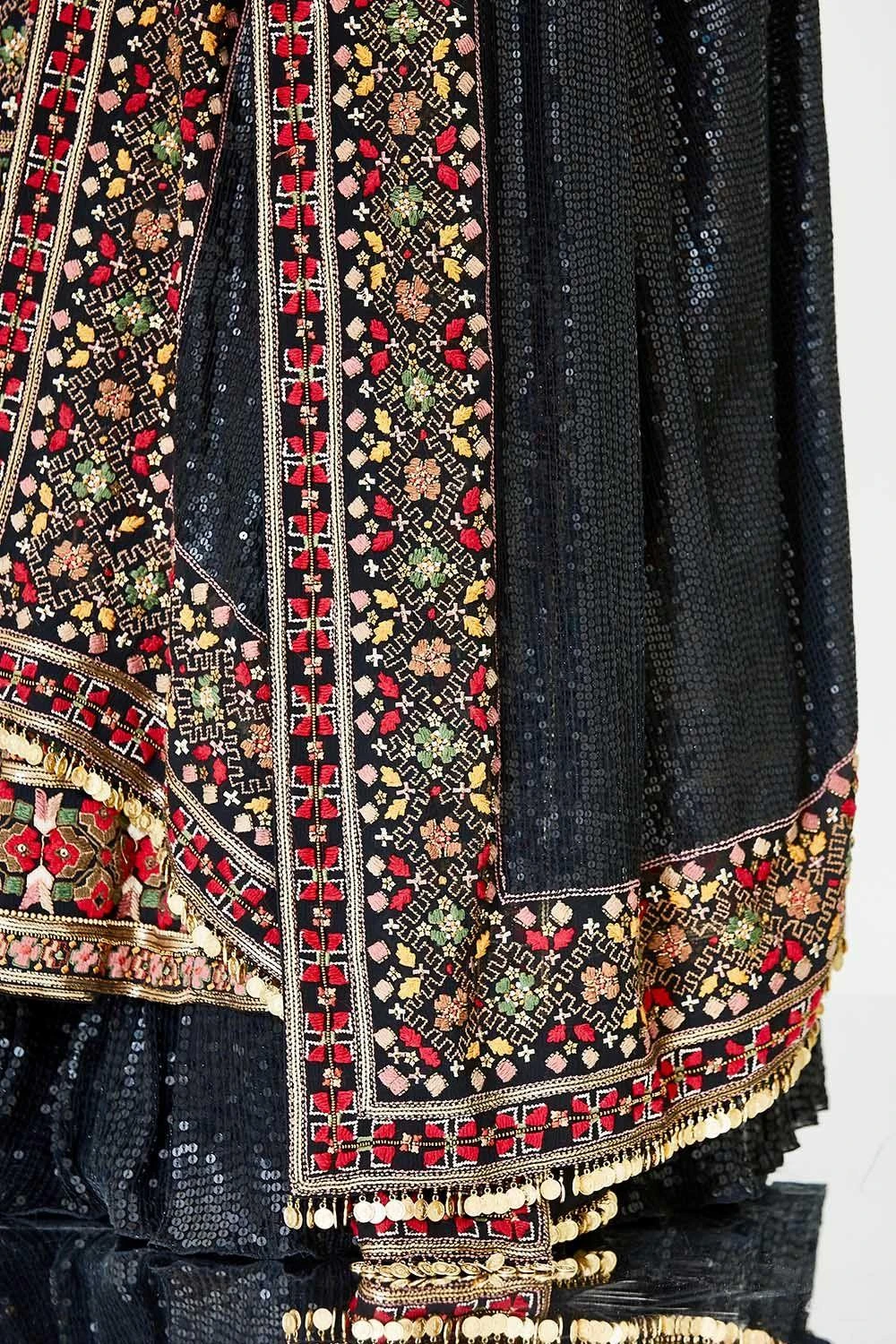Nakul Sen Black Anarkali Set With Tribal Embroidery 5 Nakul Sen Black Anarkali Set With Tribal Embroidery - Image 5