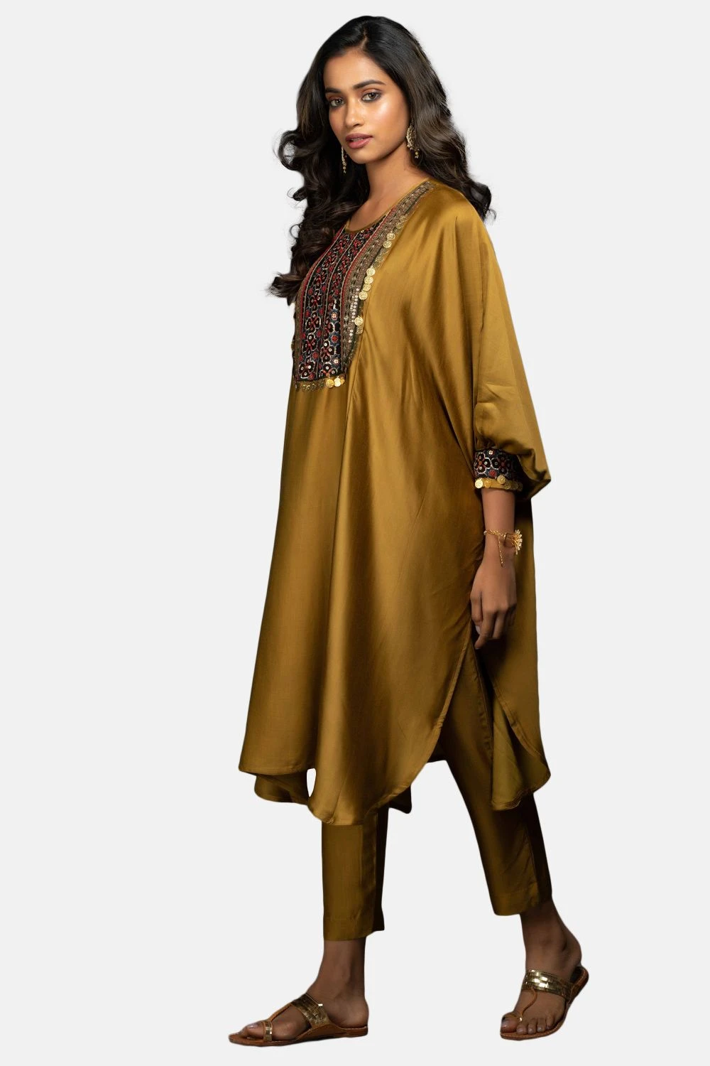 Prahnaaya Gold Mustard Anti-fit Kurta Set 2 Prahnaaya Gold Mustard Anti-fit Kurta Set - Image 2