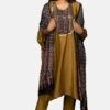 Prahnaaya Gold Mustard Anti-fit Kurta Set With Dupatta