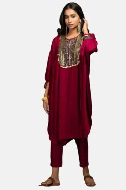 Prahnaaya Royal Magenta Hand Embroidered Kurta Set 7 Prahnaaya Royal Magenta Hand Embroidered Kurta Set -Echo Clothing Store octrmbatst 3 2