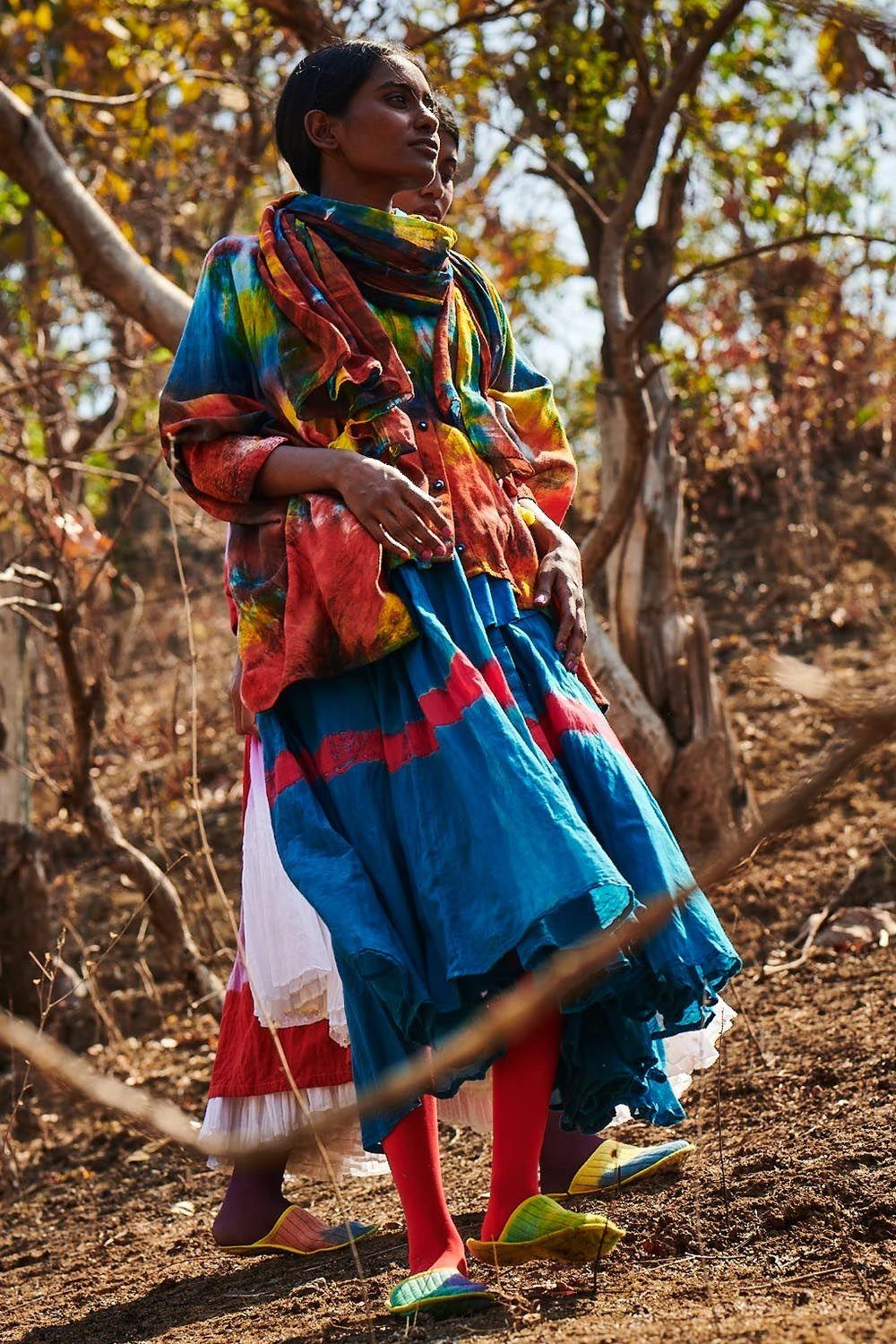Cotton Mul Tie-dye Scarf 1 Cotton Mul Tie-dye Scarf