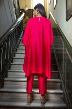 Prahnaaya Pink Anti Fit Kurta Set With Ajrakh Patch 9 Prahnaaya Pink Anti Fit Kurta Set With Ajrakh Patch -Echo Clothing Store prah04 5