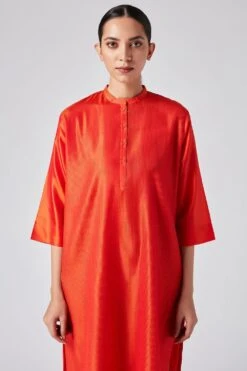 Orange Silk Kurta Set -Echo Clothing Store pratap2010 8 4