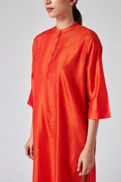 Orange Silk Kurta Set -Echo Clothing Store pratap2010 8 5