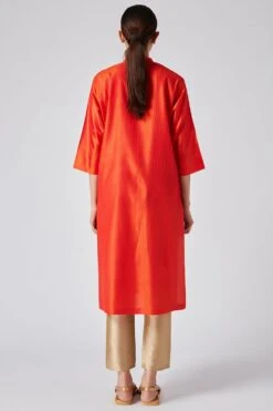 Orange Silk Kurta Set -Echo Clothing Store pratap2010 8 6