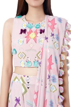 Payal Singhal Draped Sari With Tassel Detail -Echo Clothing Store ps fw739 3