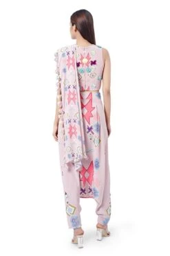 Payal Singhal Draped Sari With Tassel Detail -Echo Clothing Store ps fw739 5