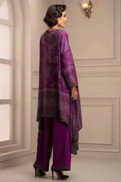 Rajdeep Ranawat Purple Silk Bandhni Asymmetrical Tunic Set -Echo Clothing Store rr 307 3